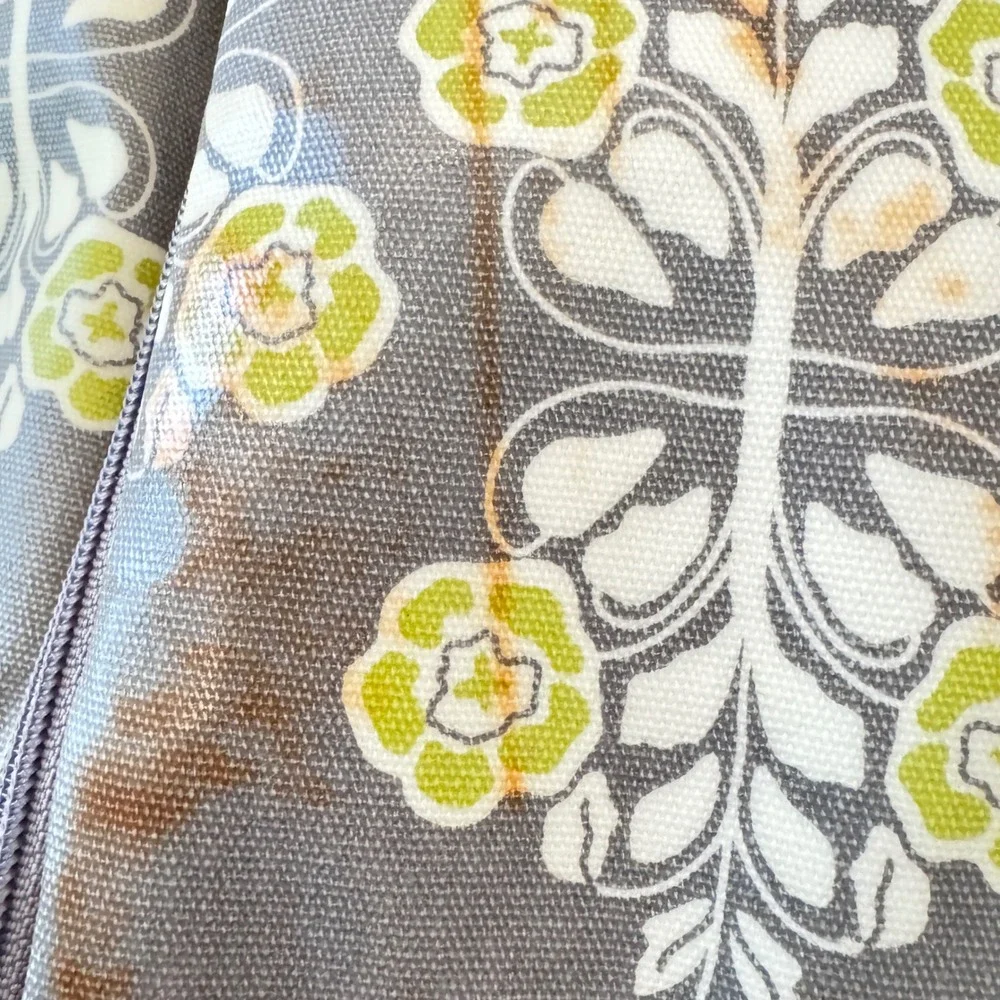 Petunia Pickle Bottom Boxy Backpack Diaper Bag Grey Lime Green Floral Glazed